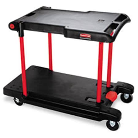 Rcp Two Shelf Convertible Utility Cart 23-3/4W X 45-1/4D X 43-3/4H Black 430000BK